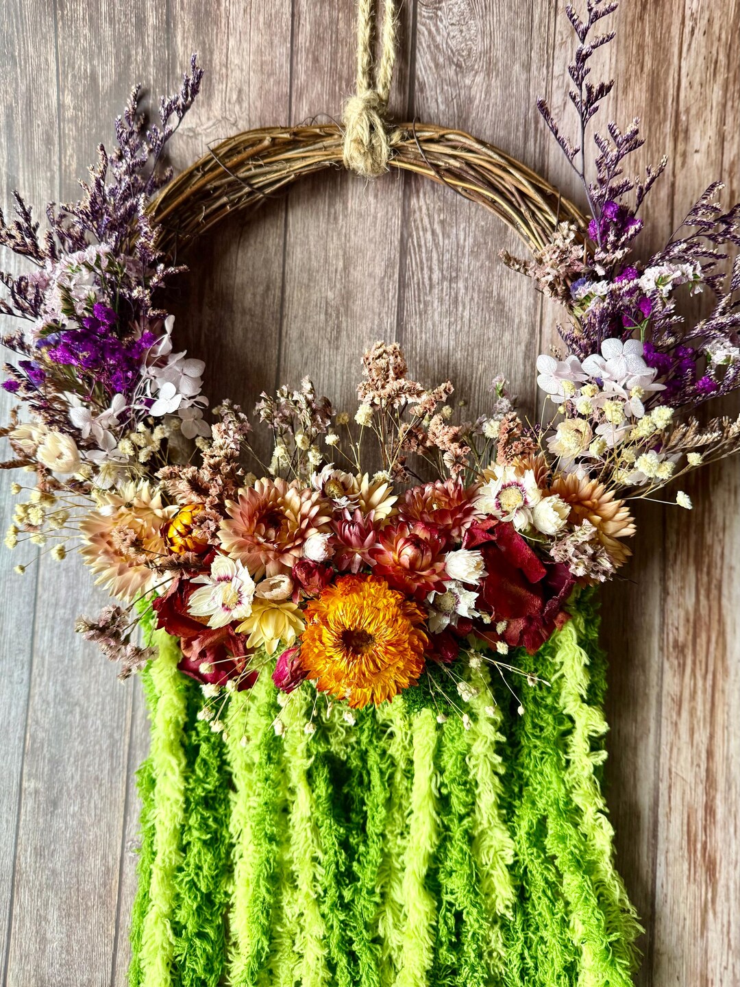 Dried Floral Summer Wreath - Etsy