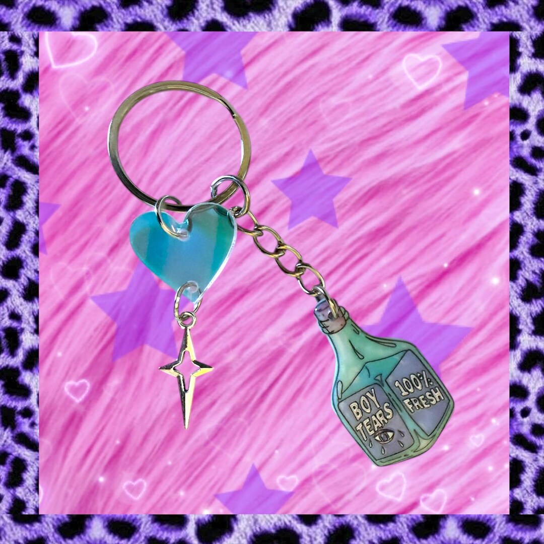 Pastel Goth Keyring Boys Tears Potion Bottle - Etsy