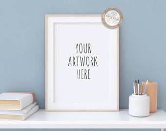 8x10 Vertical Mockup Desktop Paper Top Down View Desktop Etsy
