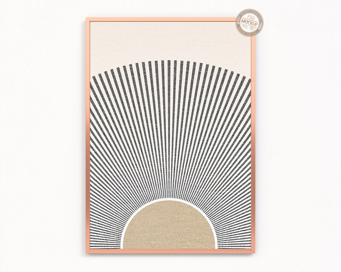 A1 A2 A3 A4 Portrait Copper Frame MockupVertical Frame on Etsy