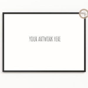 A4 A3 A2 A1 Landscape Frame Mockup, Black, Horizontal Frame,Neutral Empty Background,Stock Photography Mock Up,Frame Template,PSD+PNG+JPG