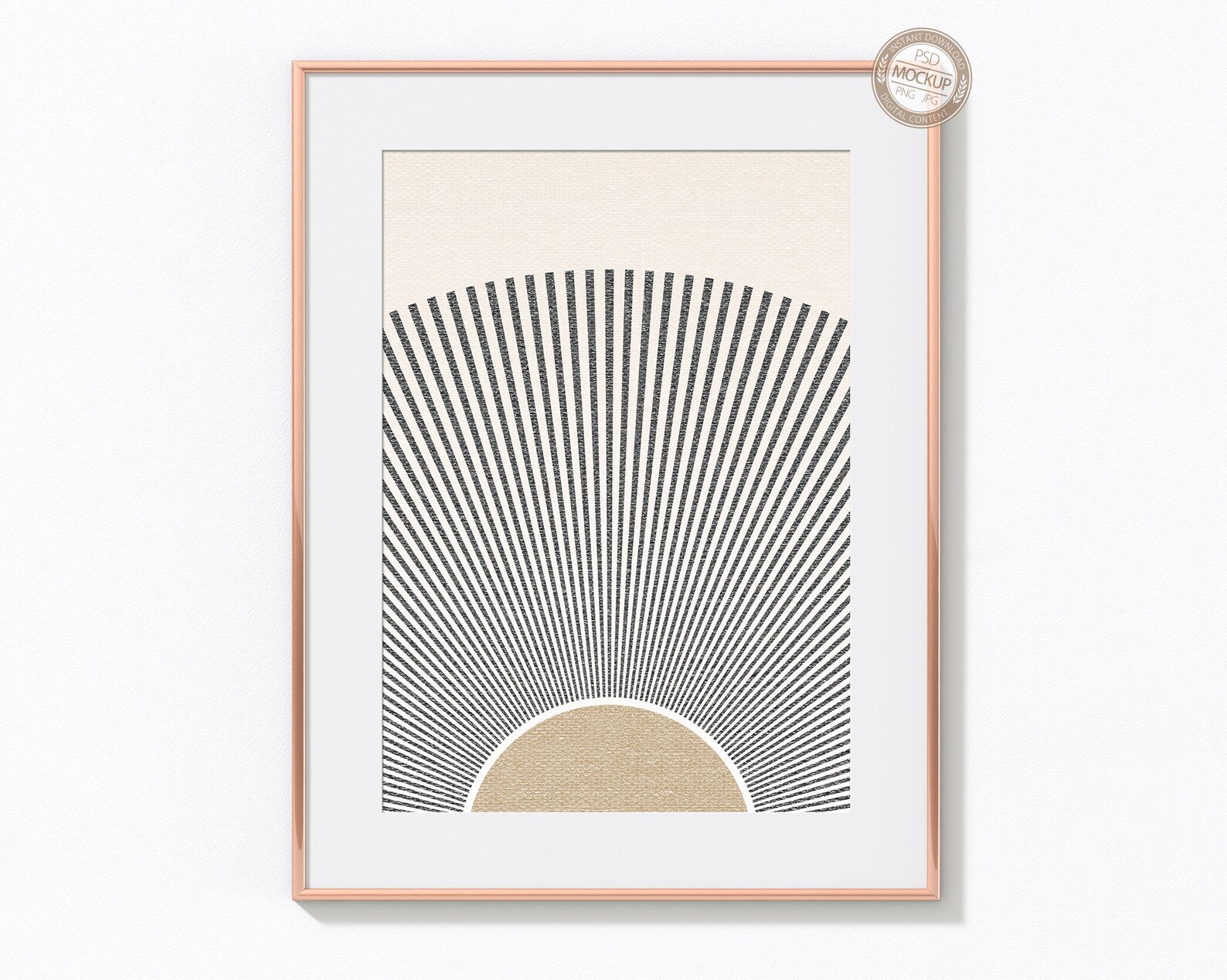 A4 A3 A2 A1 Vertical Frame Mockup Copper Rose GoldDigital | Etsy