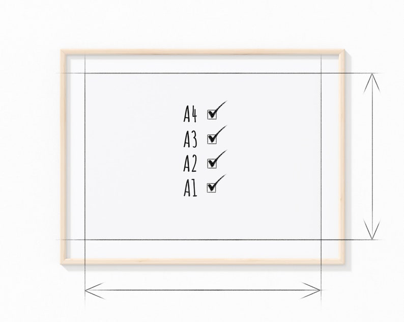 Download A4 A3 A2 A1 Landscape Frame Mockup Wooden Thin Minimal | Etsy