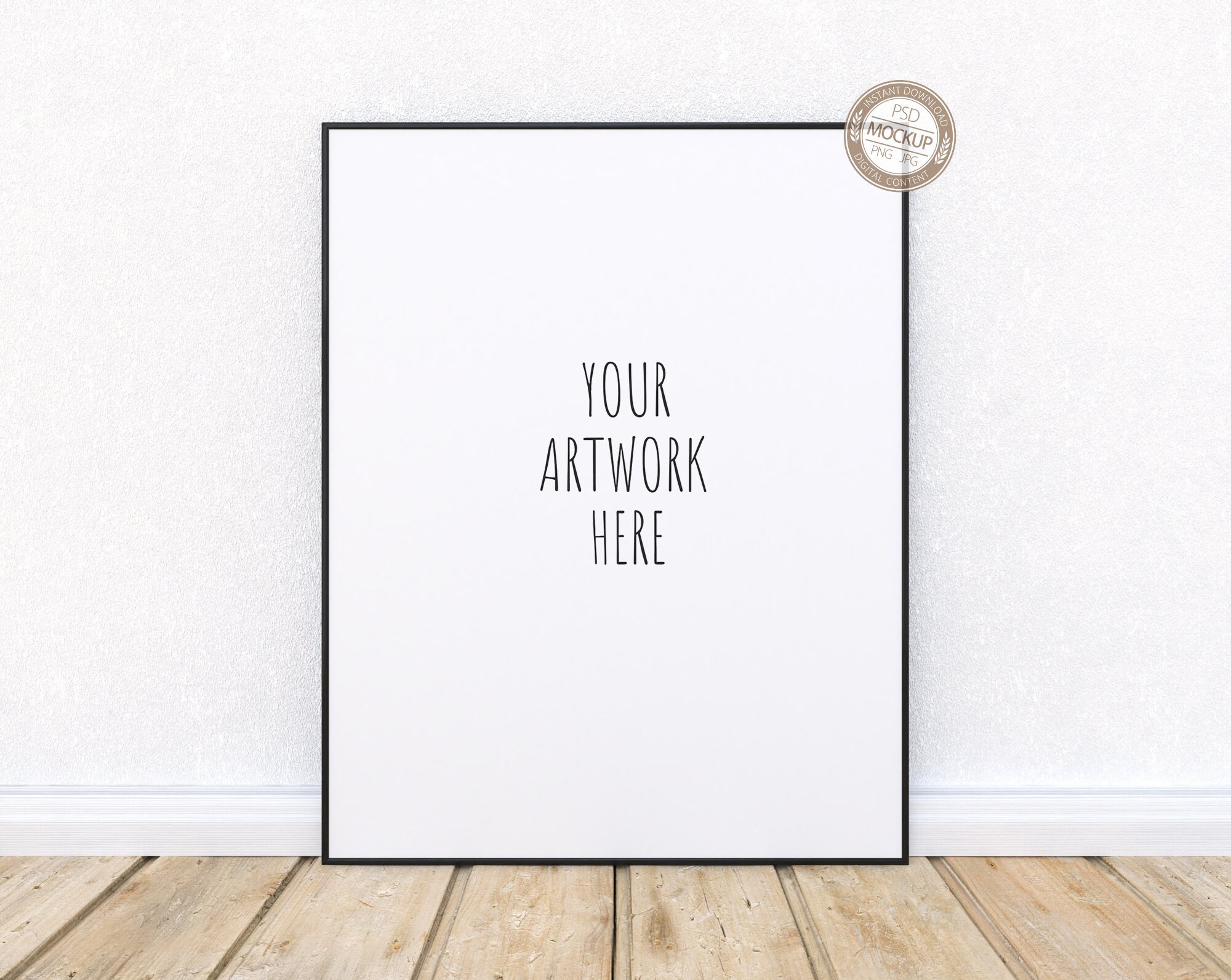 11x14 22x28 Portrait Frame Mockup 11 to 14 Ratio Black