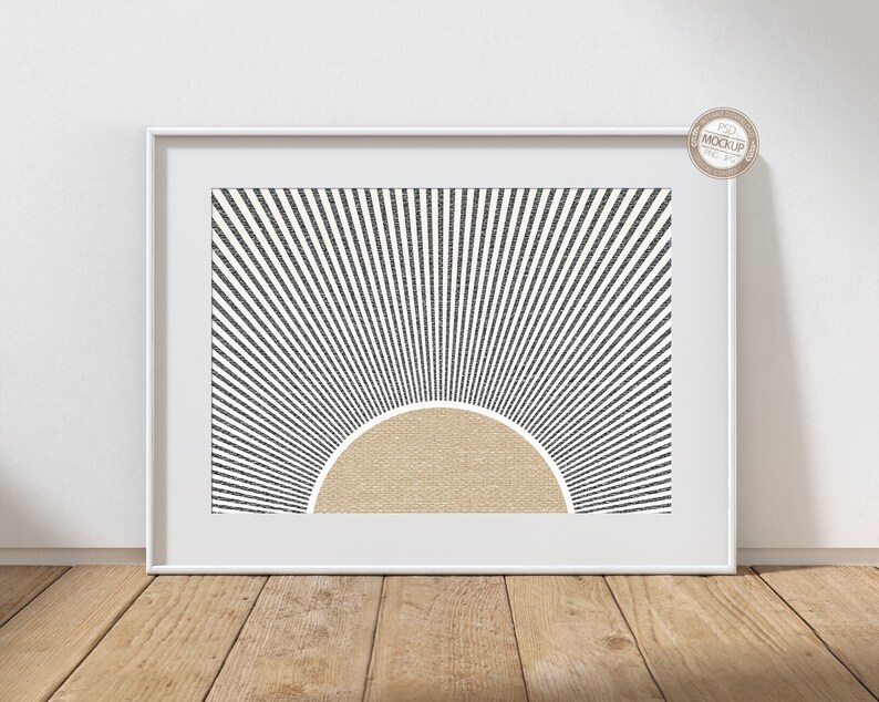 Download A4 A3 A2 A1 Landscape White Frame Mockup for Your Artwork | Etsy