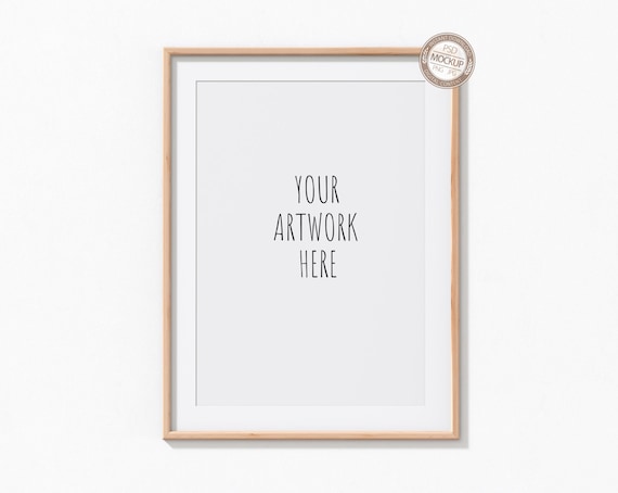A4 A3 A2 A1 Portrait Frame Mockup, Wooden, Thin Minimal Frame, Neutral Empty Background,Stock Photography Mock Up,Frame Template,PSD+PNG+JPG