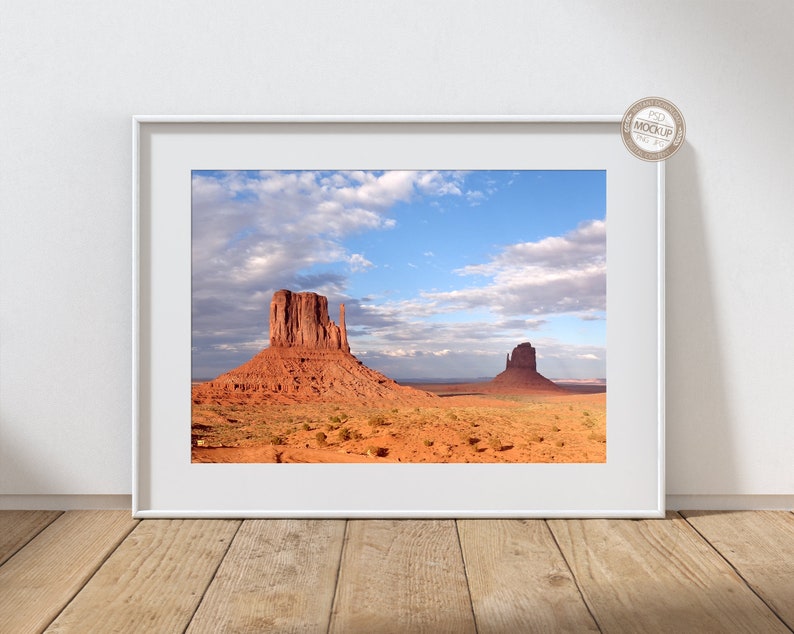 Download A4 A3 A2 A1 Landscape White Frame Mockup for Your Artwork | Etsy