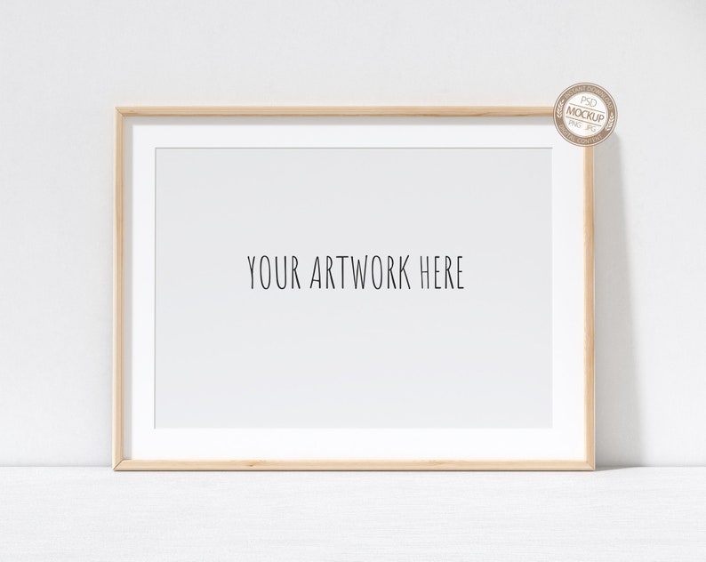 Download A4 A3 A2 A1 Landscape Frame Mockup Wooden Minimal Frame on | Etsy