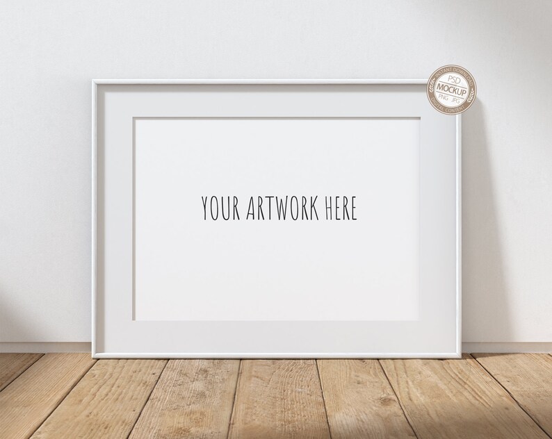 Download A4 A3 A2 A1 Landscape White Frame Mockup for Your Artwork ...