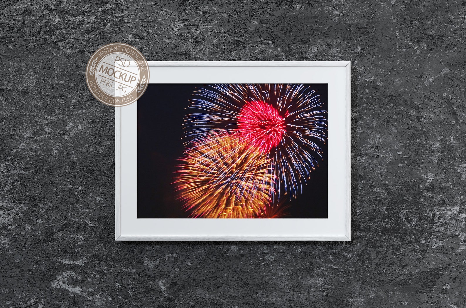 Download A4 A3 A2 Landscape Thin Frame Mockup for Your Artwork White | Etsy