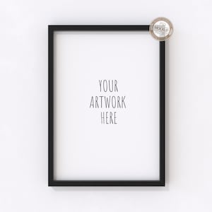 A1 A2 A3 A4 Portrait Black Frame Mockup,Vertical Frame on White Wall Mockup,Neutral Background,Digital Item,Photo Mock Up,PSD+PNG+JPG