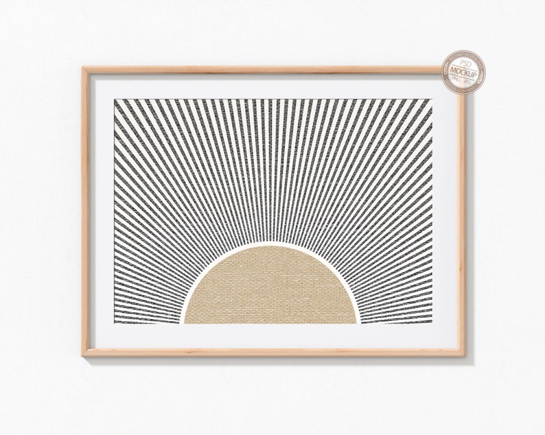 Download A4 A3 A2 A1 Landscape Frame Mockup Wooden Thin Minimal | Etsy