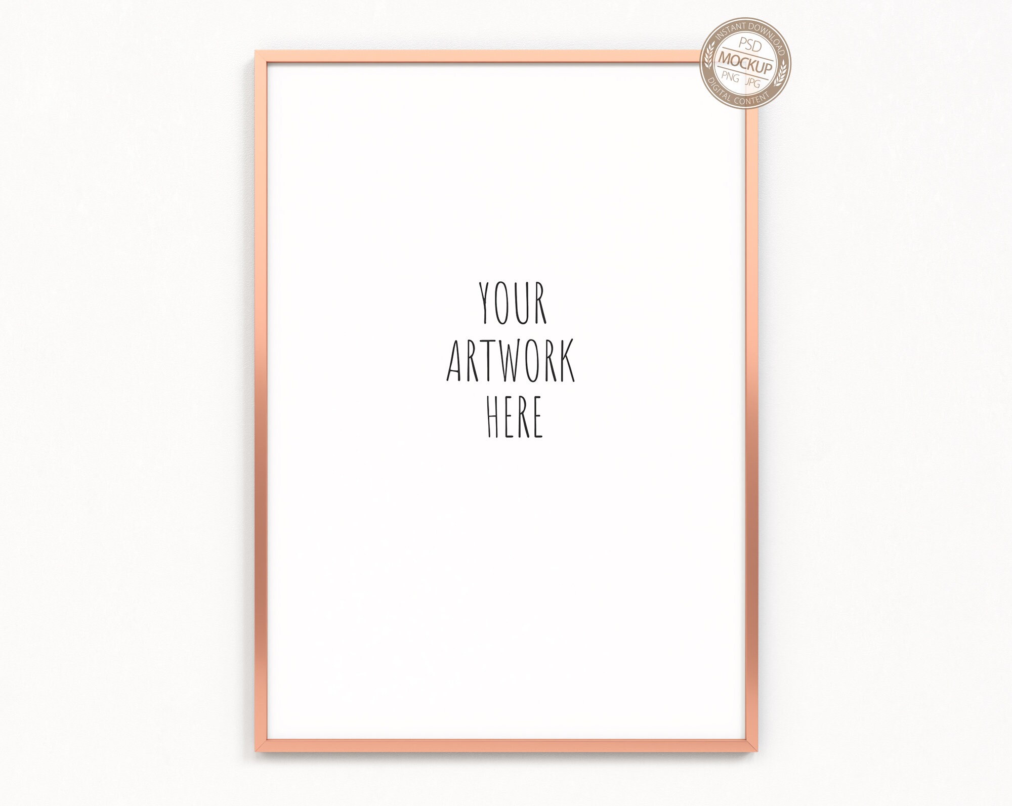 A1 A2 A3 A4 Portrait Copper Frame Mockupvertical Frame on Etsy UK