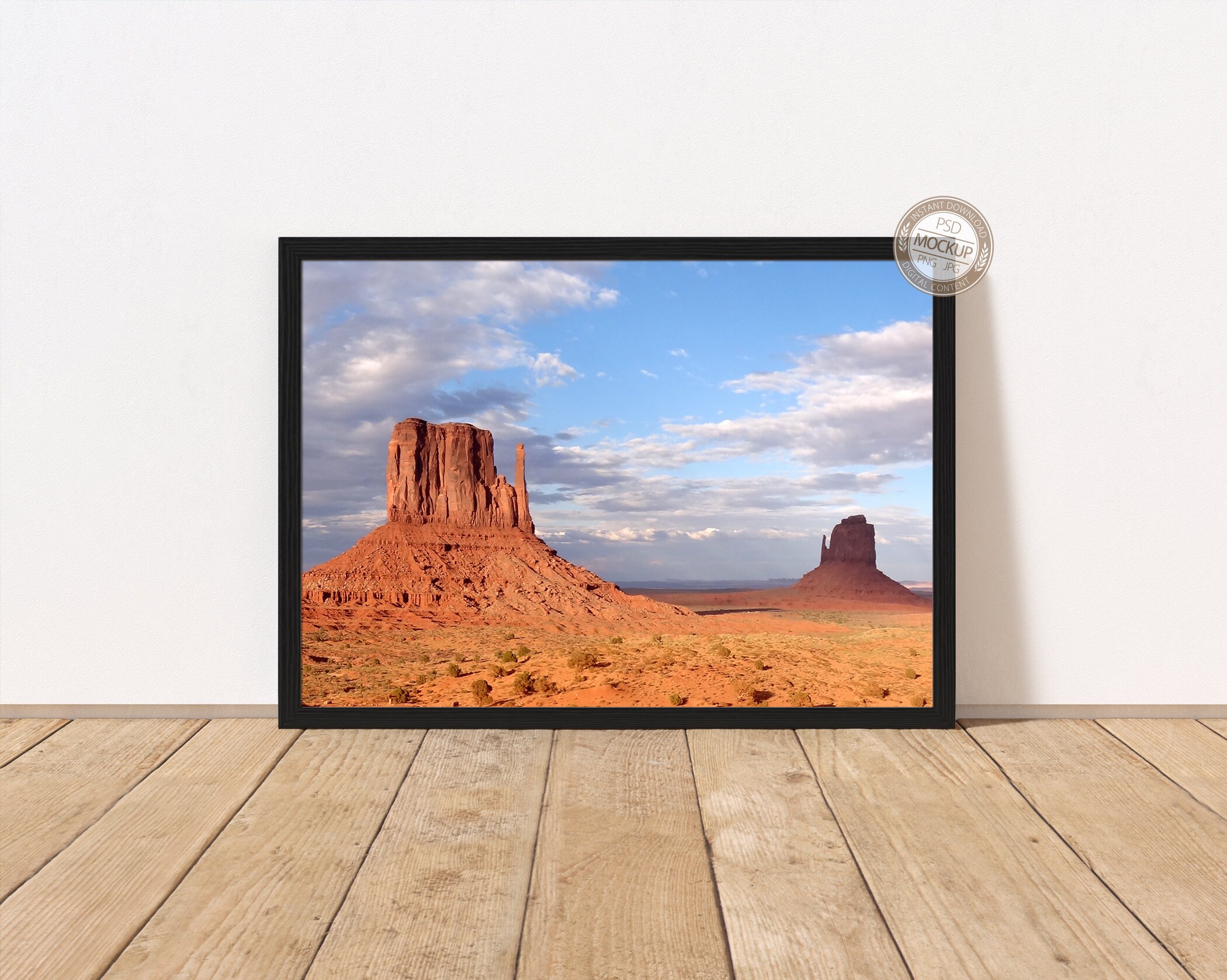 Download A4 A3 A2 A1 Landscape Black Frame Mockup for Your Artwork ...
