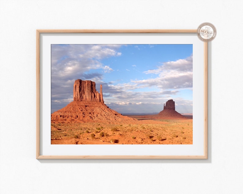 Download A4 A3 A2 A1 Landscape Frame Mockup Wooden Thin Minimal | Etsy