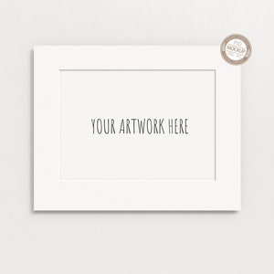 A4 A3 A2 A1 weißes Querformat Rahmen Mockup, dicker horizontaler Papierrahmen, weiße Wand, Lager Bild, digitales Foto Mock Up, Vorlage, PSD + PNG + JPG