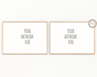 May include: Two wood framed blank canvases with the text "Your Artwork Here" on each canvas.
