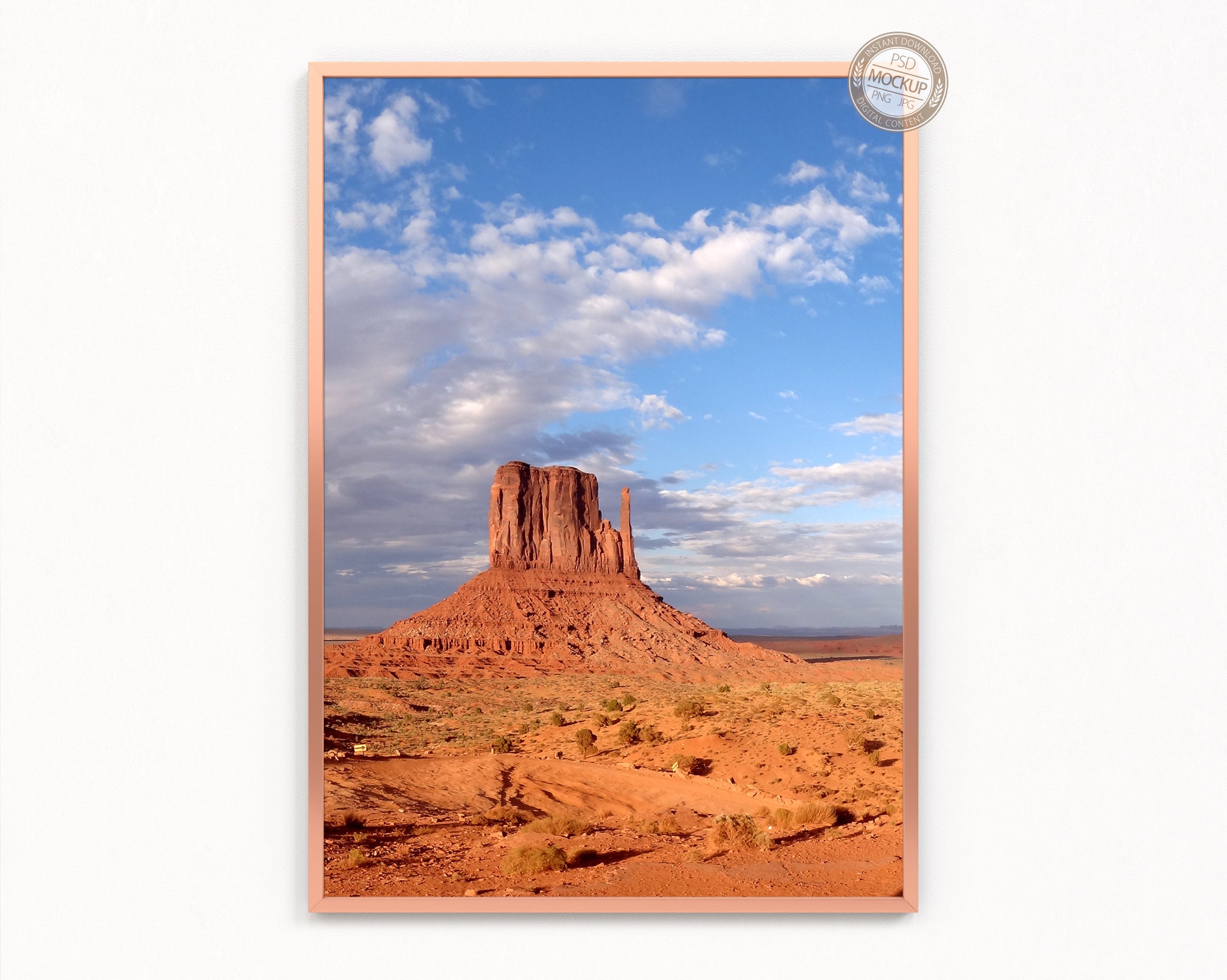A1 A2 A3 A4 Portrait Copper Frame MockupVertical Frame on Etsy