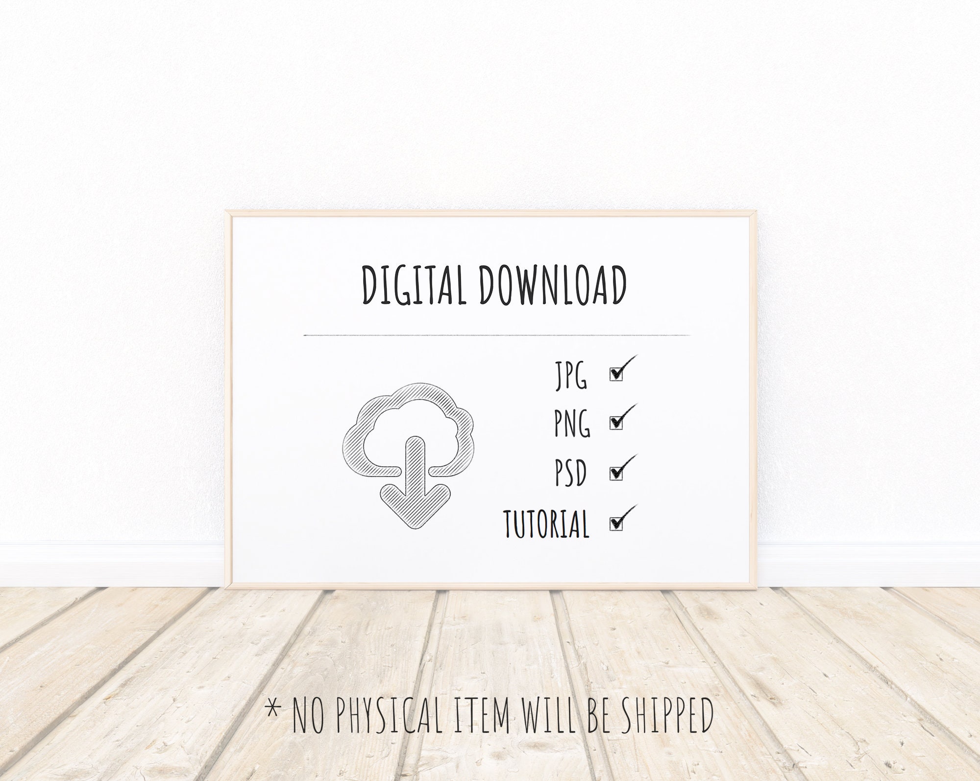 Download A4 A3 A2 A1 Landscape Wooden Frame Mockup Thin Horizontal | Etsy