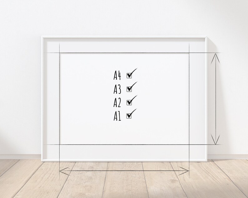 Download A4 A3 A2 A1 Landscape White Frame Mockup for Your Artwork ...