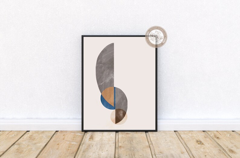 8.5 x 11 Portrait Black Frame Mockup Digital Item Vertical