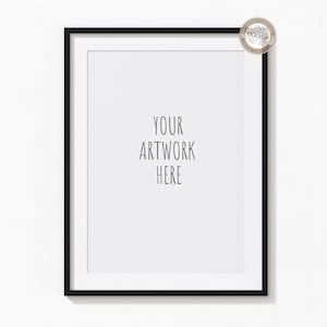 A4 A3 A2 A1 Vertical Frame Mockup, Black, Thin Portrait Frame, Neutral Empty Background,Stock Photography Mock Up,Frame Template,PSD+PNG+JPG