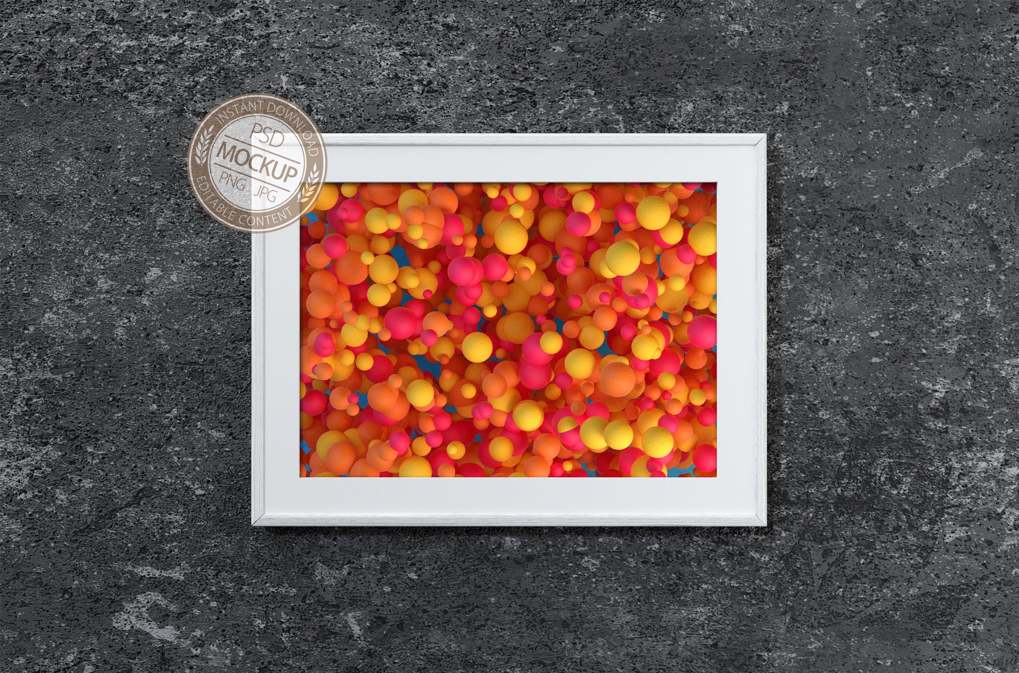 Download A4 A3 A2 Landscape Thin Frame Mockup for Your Artwork ...