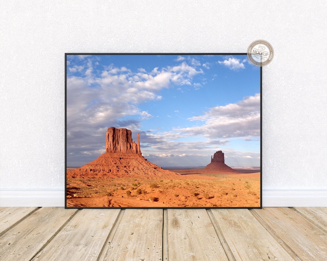 Download 11x14 22x28 Horizontal Frame Mockup 11 to 14 Ratio Black ...