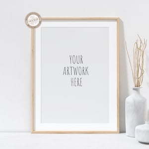 A4 A3 A2 A1 Portrait Frame Mockup,Wooden,Minimal Frame on Desk with Decor, Minimalist, Stock Photography Mock Up,Frame Template,PSD+PNG+JPG