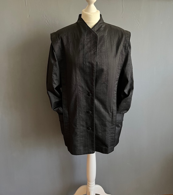 Vintage Beller Tracht Black Wild Silk Jacket, Aus… - image 2