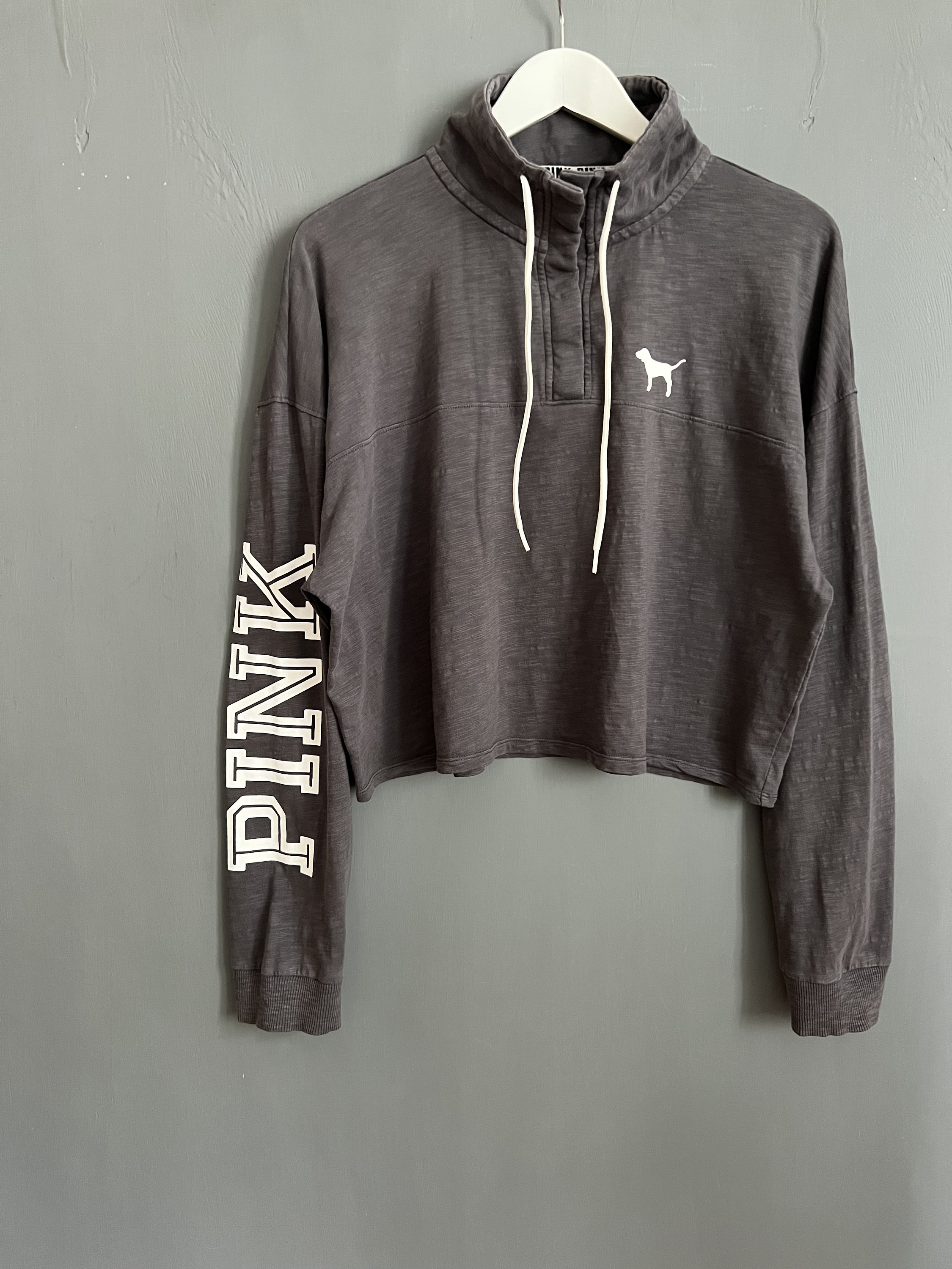 Sweat à Capuche Victoria's Secret PINK - Gris Taille M - Occasion Très Bon État