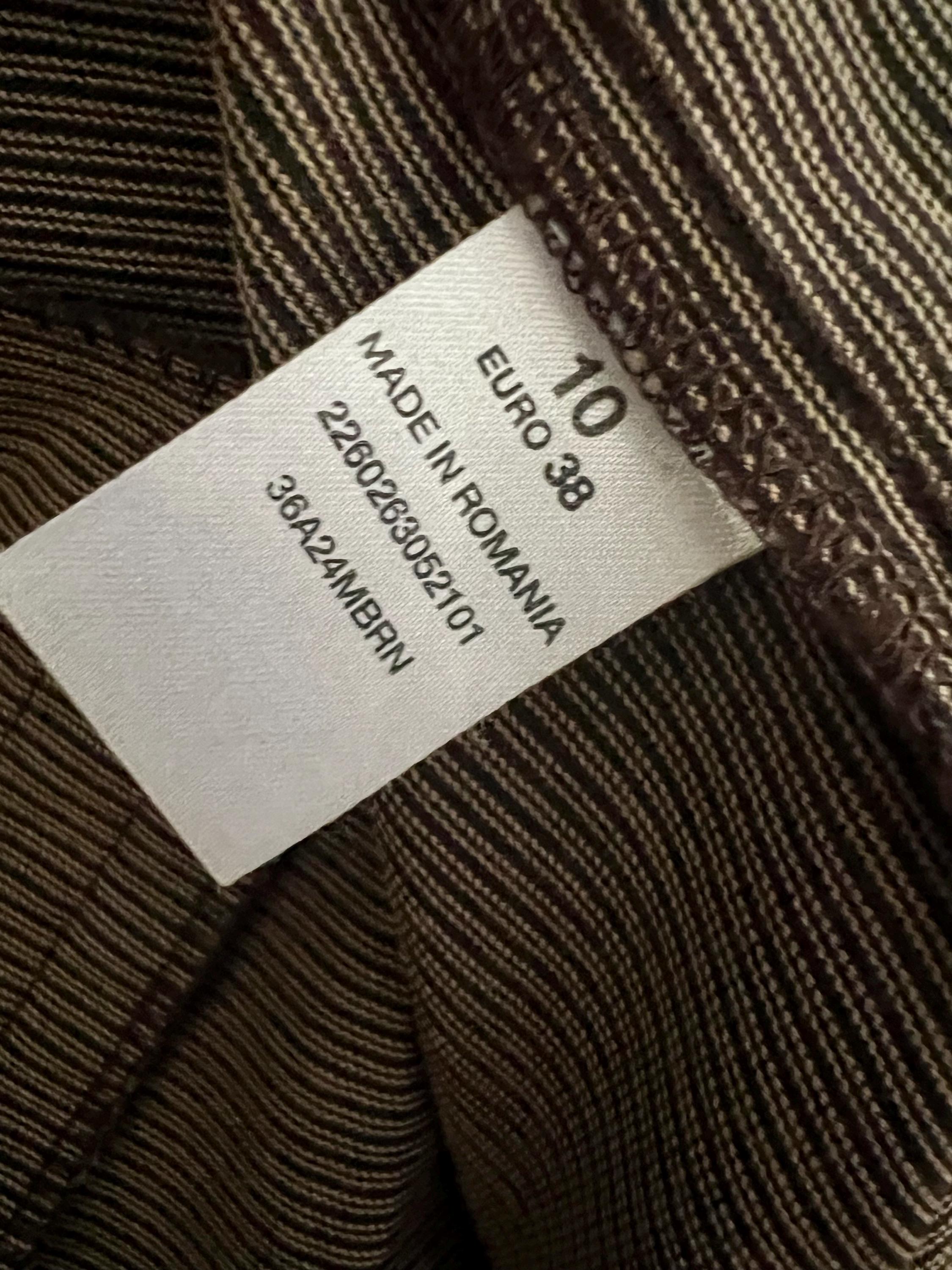 Vtg Y2K 2000's Topshop Sweet Bermuda Shorts Chocolate Brown White