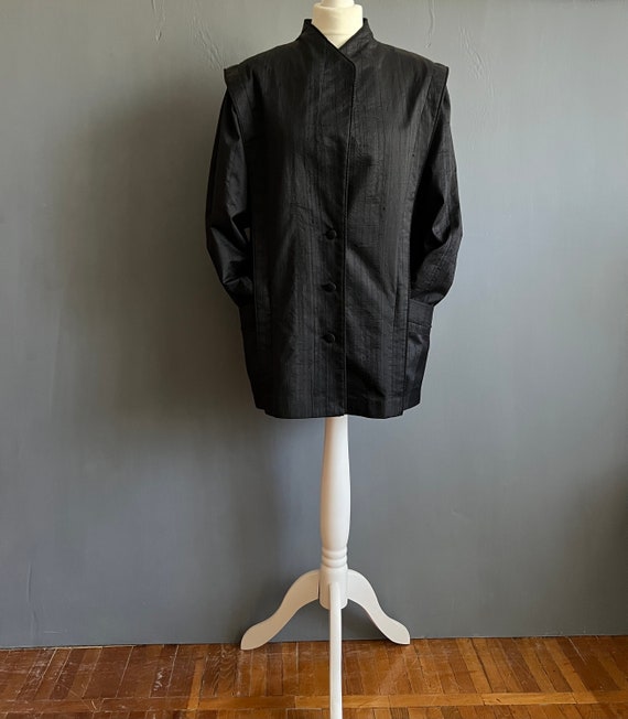 Vintage Beller Tracht Black Wild Silk Jacket, Aus… - image 6