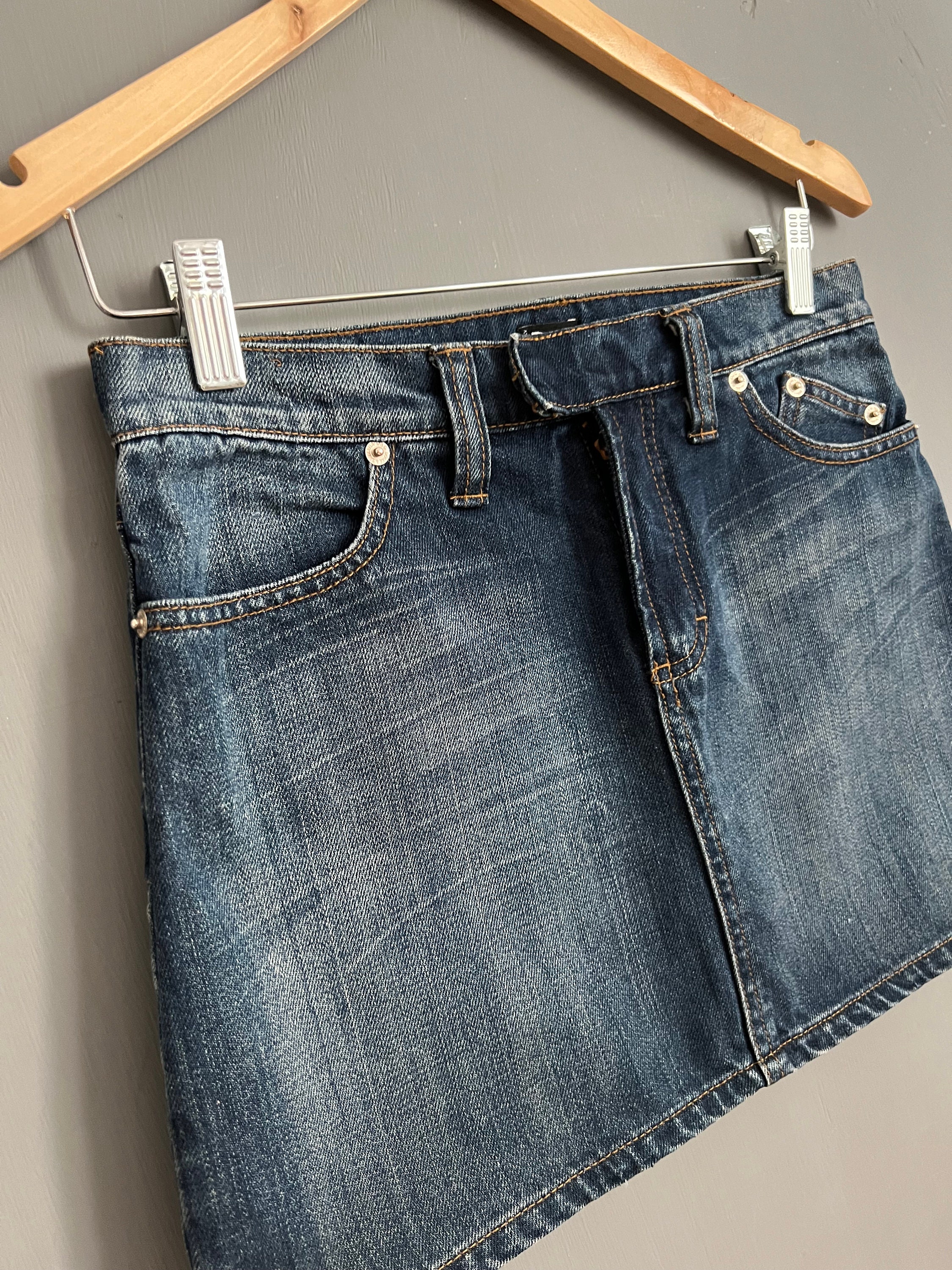 Vintage Y2K 2000's Dolce & Gabbana Denim Mini Skirt Low Rise