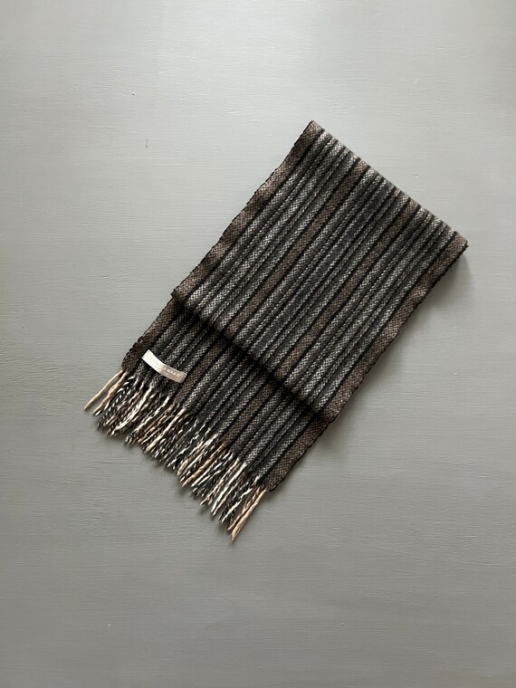 Vintage Yves Gerard Premium 100% Cashmere Scarf, Striped