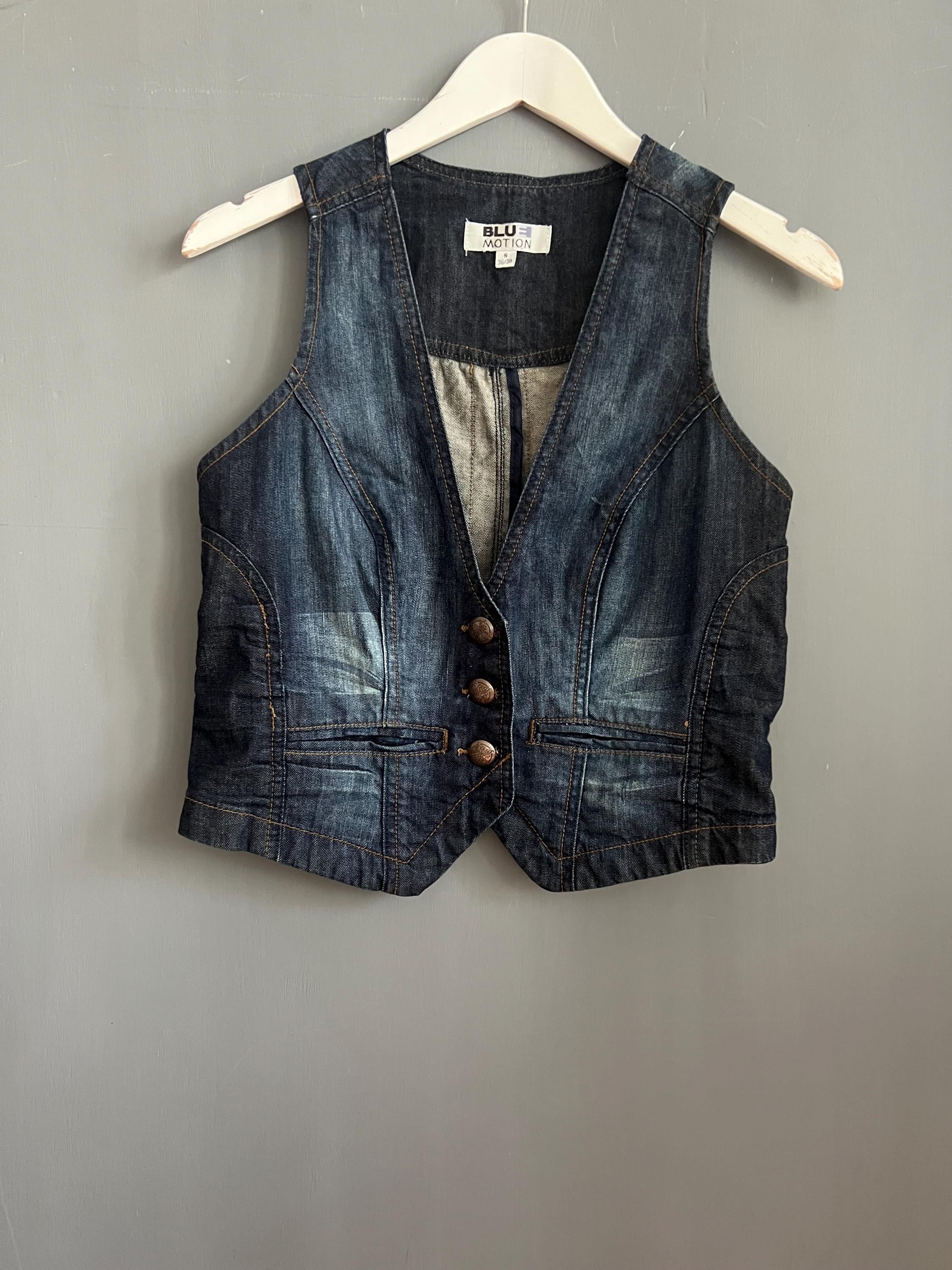 トップス euro used faded studs denim vest/gilet il_fullxfull.7061480811_fen0.jpg