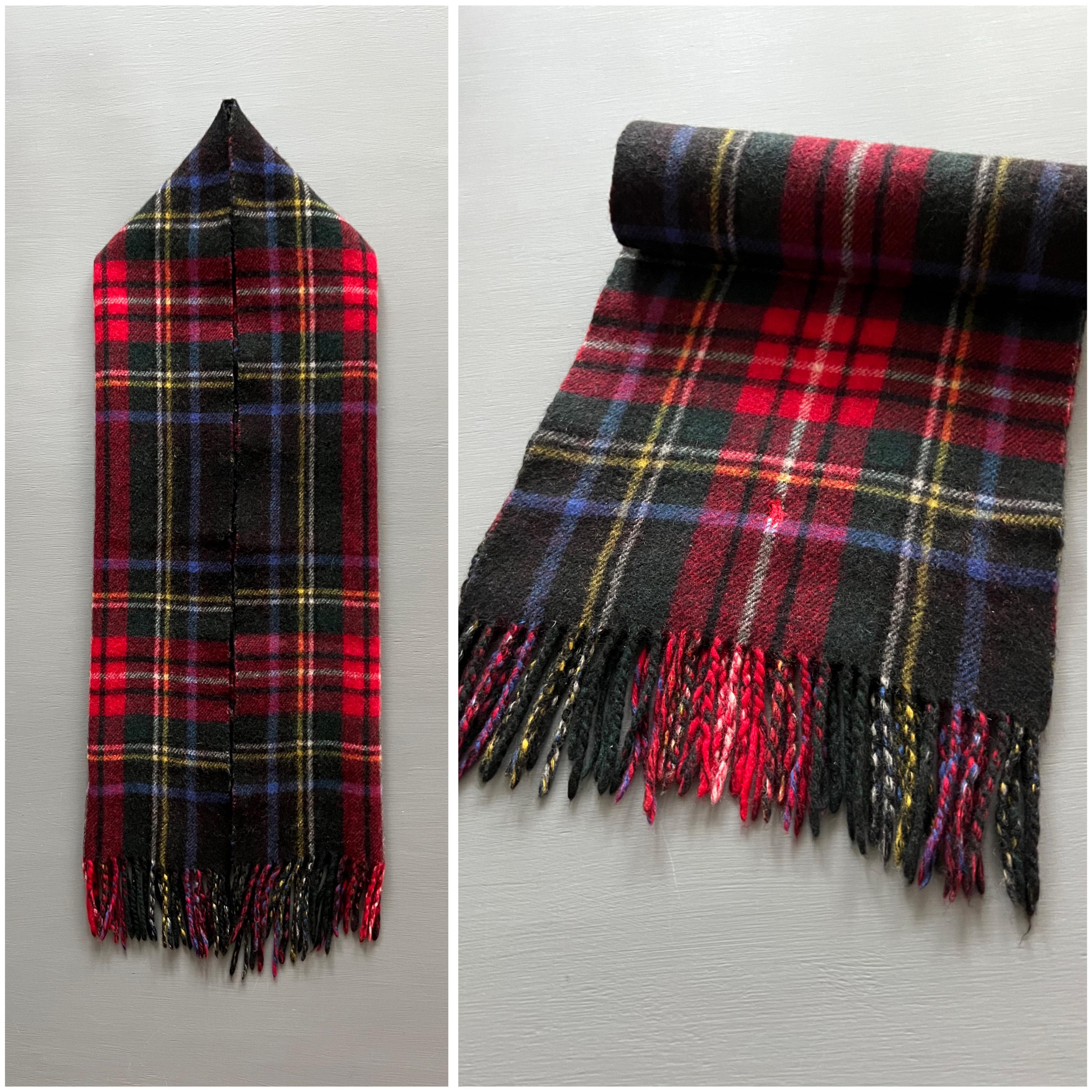 小物 POLORALPHLAUREN SIGNATURELAMBSWOOL SCARF Vtg Polo Ralph Lauren Lambswool Scarf Checkered Red Yellow