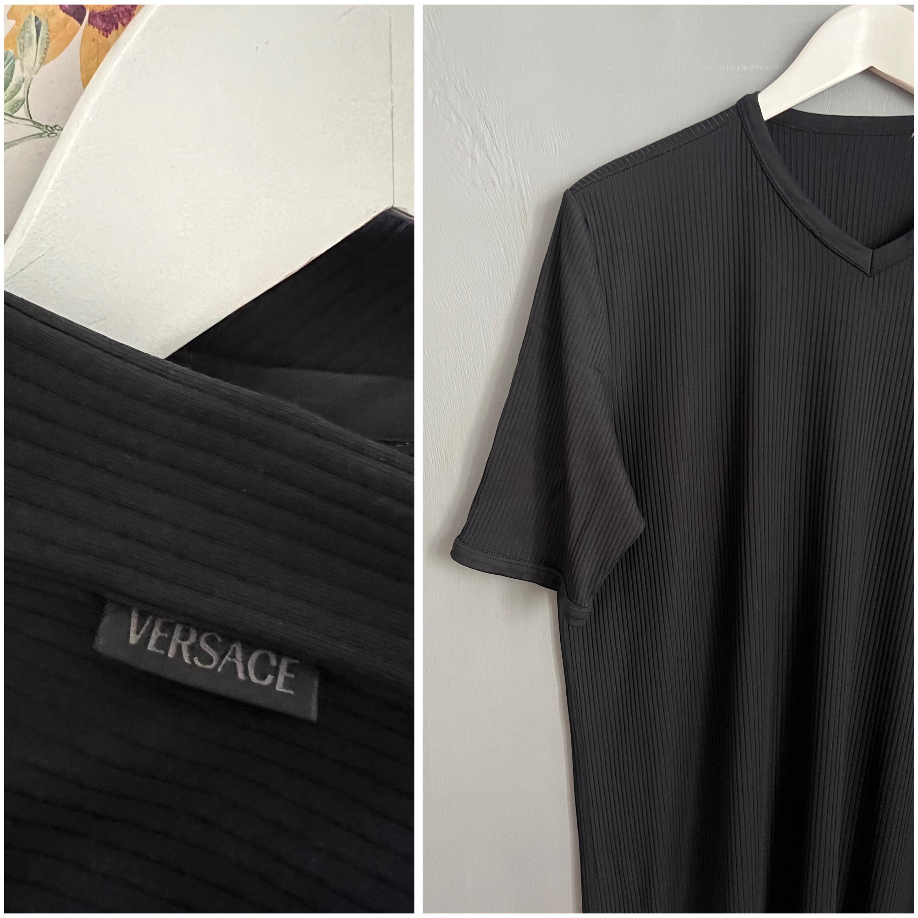 トップス Versace Classic v2 NEW VERSACE CLASSIC V2 Men's 100% Cotton Long Sleeve Hidden