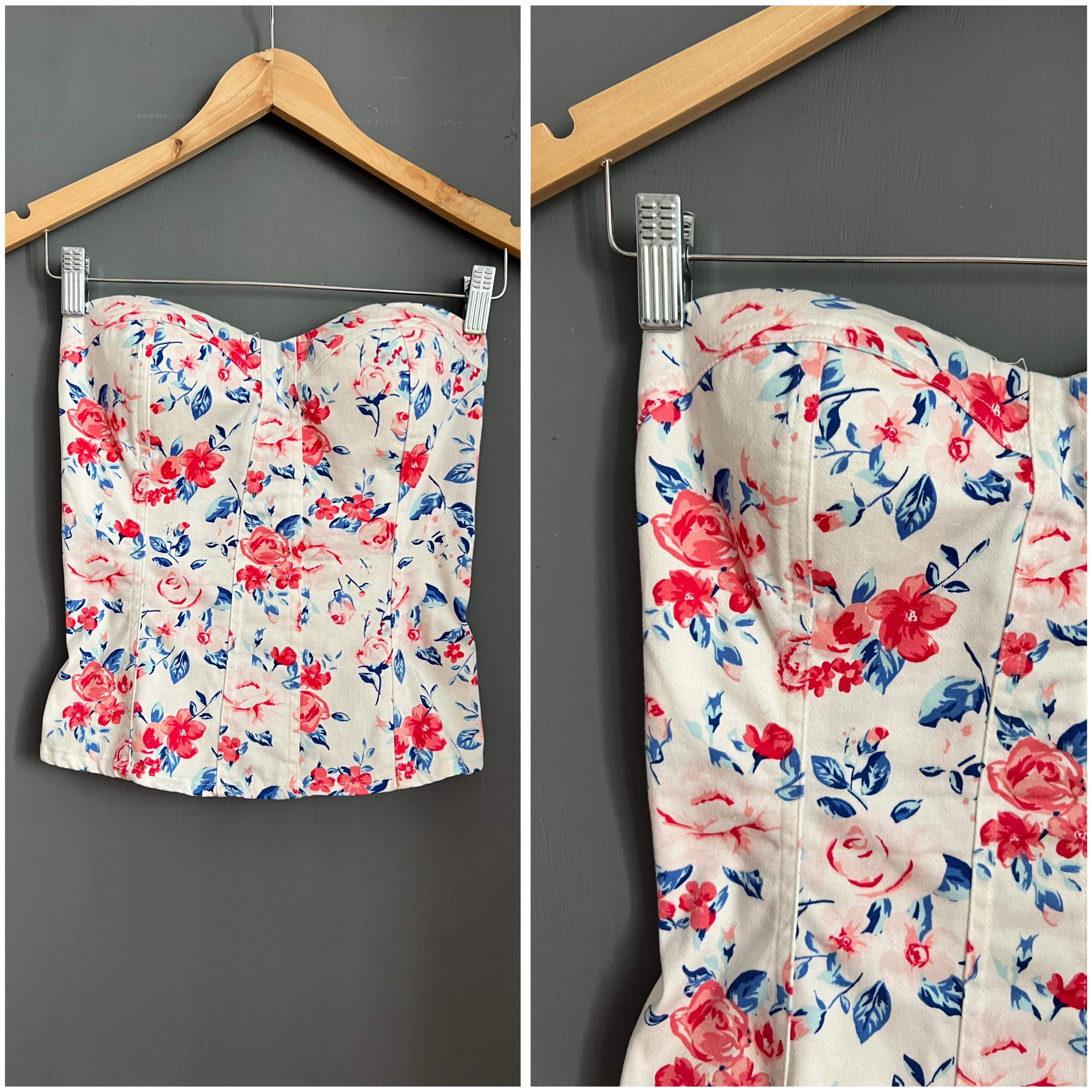 トップス LAVANDA Soccer check bustier tops トップス LAVANDA Soccer