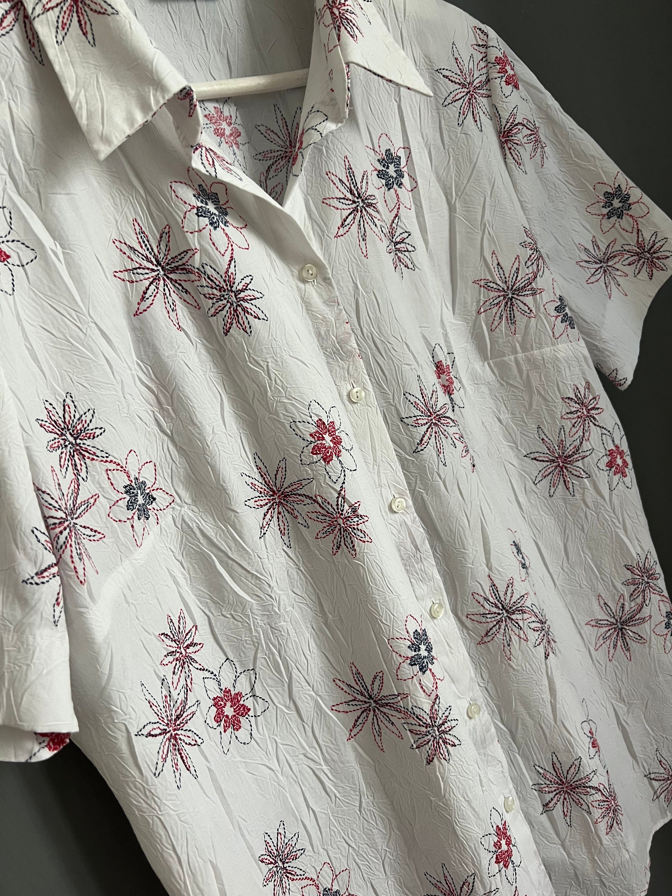 トップス used euro embroidery blouse TUREAU Womens Embroidered Shirt Long Sleeve Boho Blouse Lantern