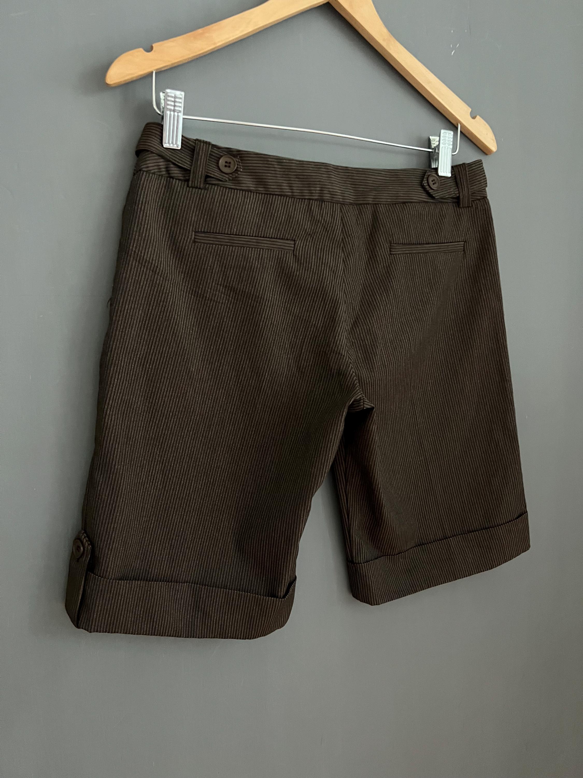 Y2K トリコ コムデギャルソン AD2005 Bermuda shorts Vtg Y2K 2000's Topshop Sweet Bermuda Shorts Chocolate Brown White