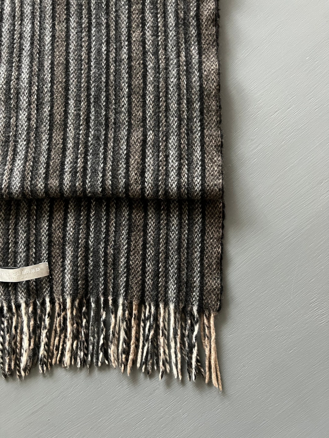 ◇GROVE◇ STRIPE GRVR SHAWL MUFFLER GREY STRIPE GRVR SHAWL MUFFLER [3COLOR] - GROVE