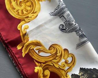 Foulard GIANFRANCO FERRE En Velours Avec Pompons Fourrure Lapin - Pistache/Moutarde