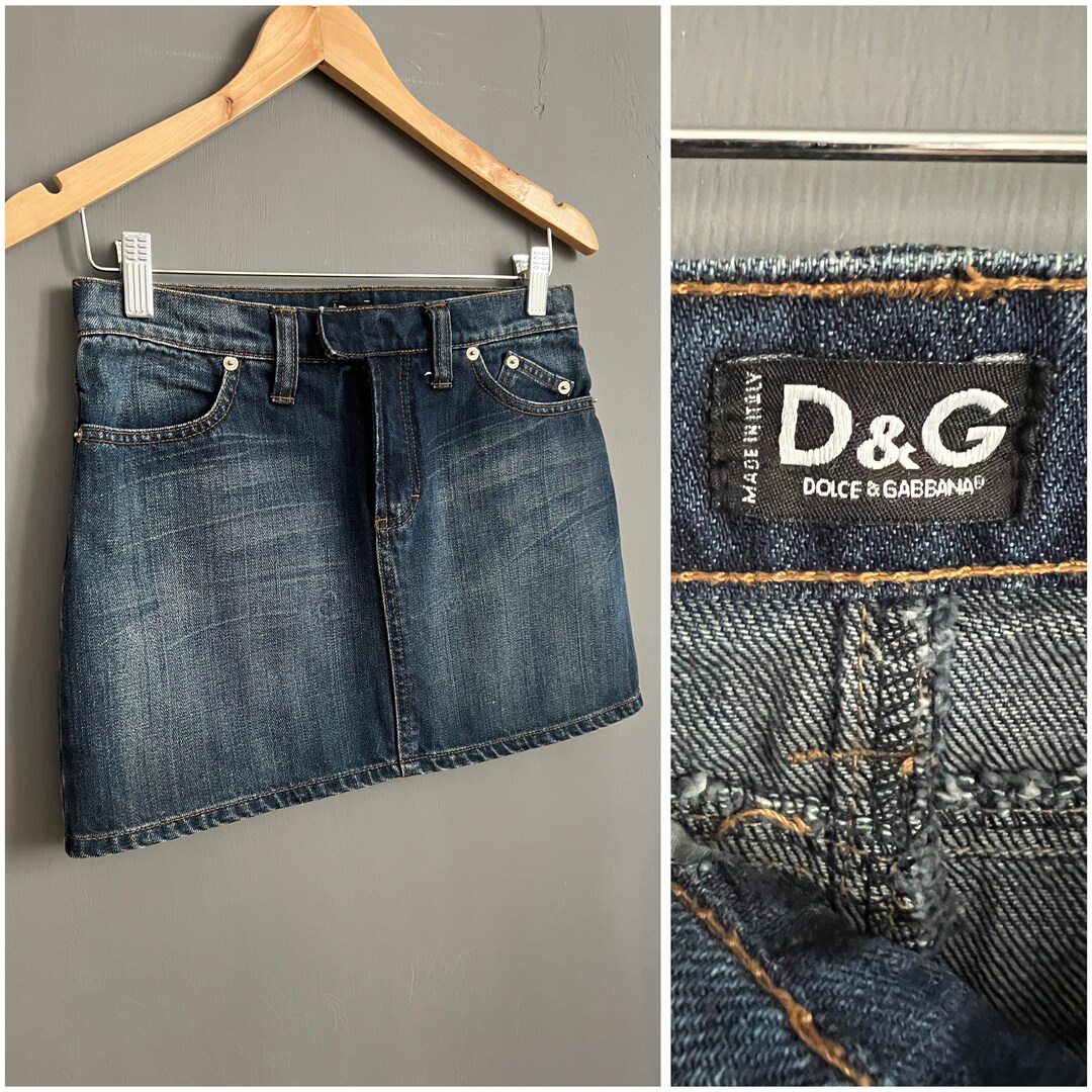 2024年秋冬新作 Denim Gabbana & Dolce 2000's Y2K Vintage Mini Rise Low Skirt スカート