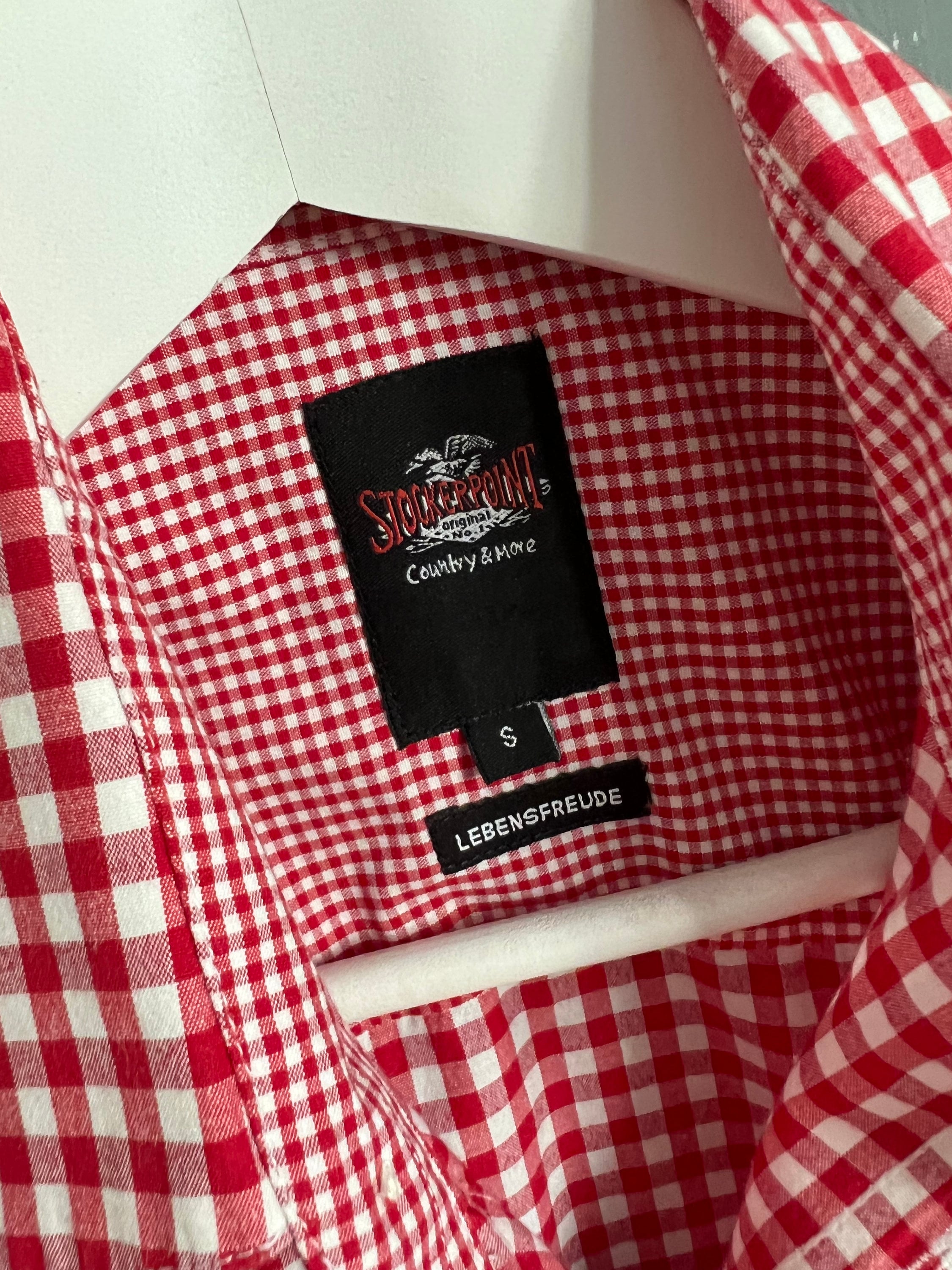 open lace back dress Non-Iron Cotton Gingham Dress Shirt with Contrast Trim main image 1