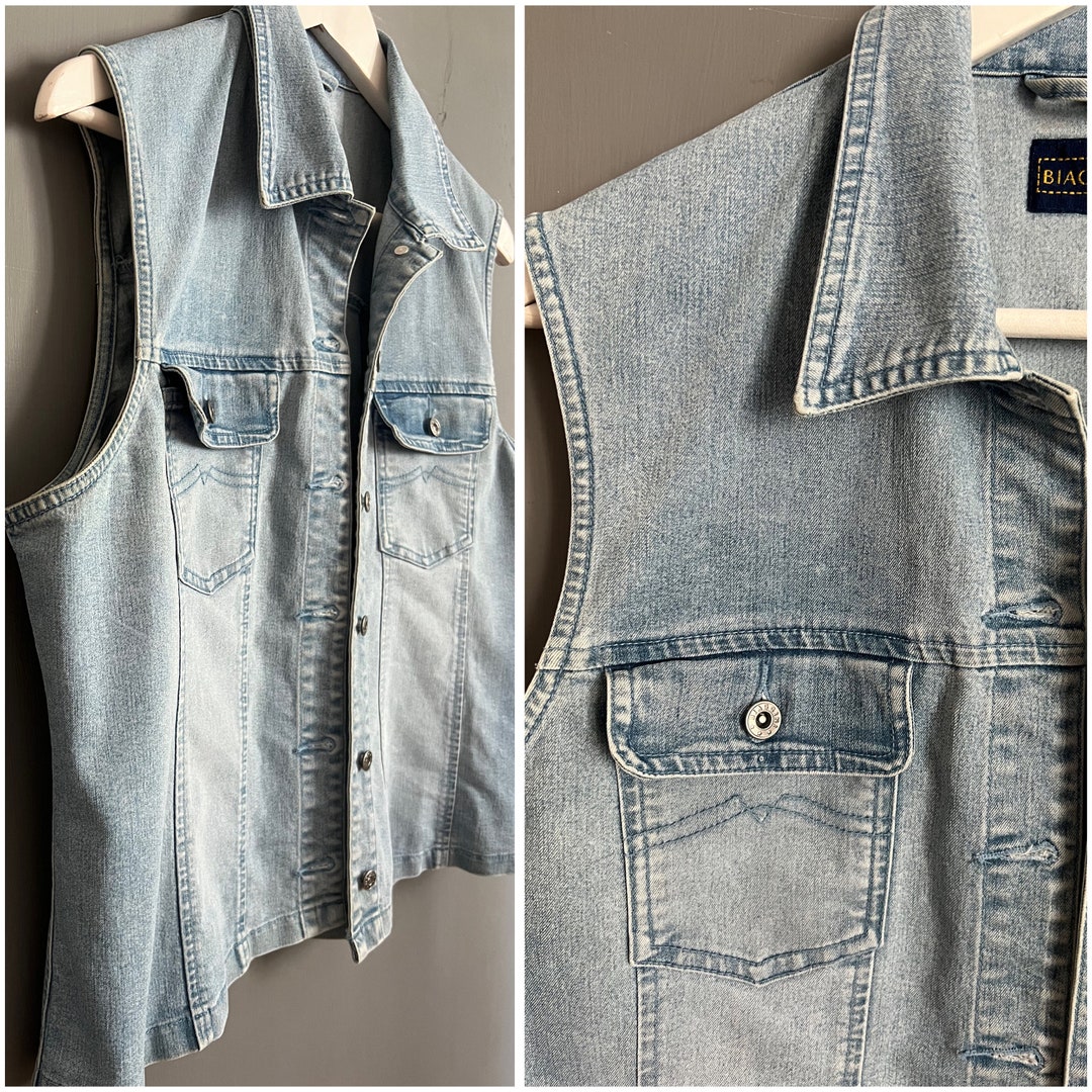 Guess Jeansweste Mit Patches Vintage Biaggini Damen Jeans Weste