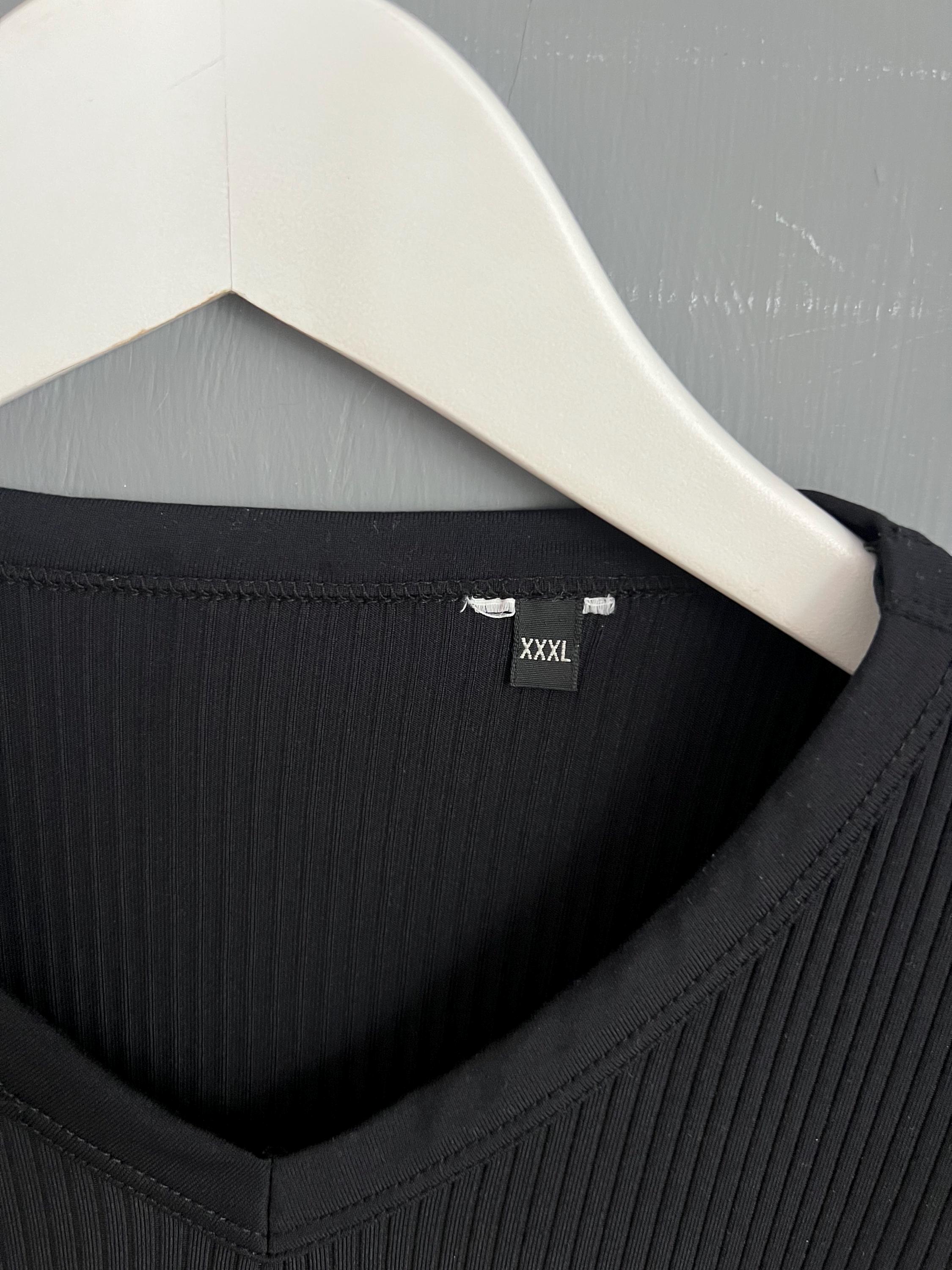 Vtg Versace Classic V2 Top Black Striped Elastic Unisex Tee