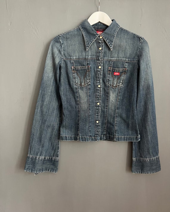 Vtg MISS SIXTY Women Shirt, Slim Fit Long Sleeve Waisted Press