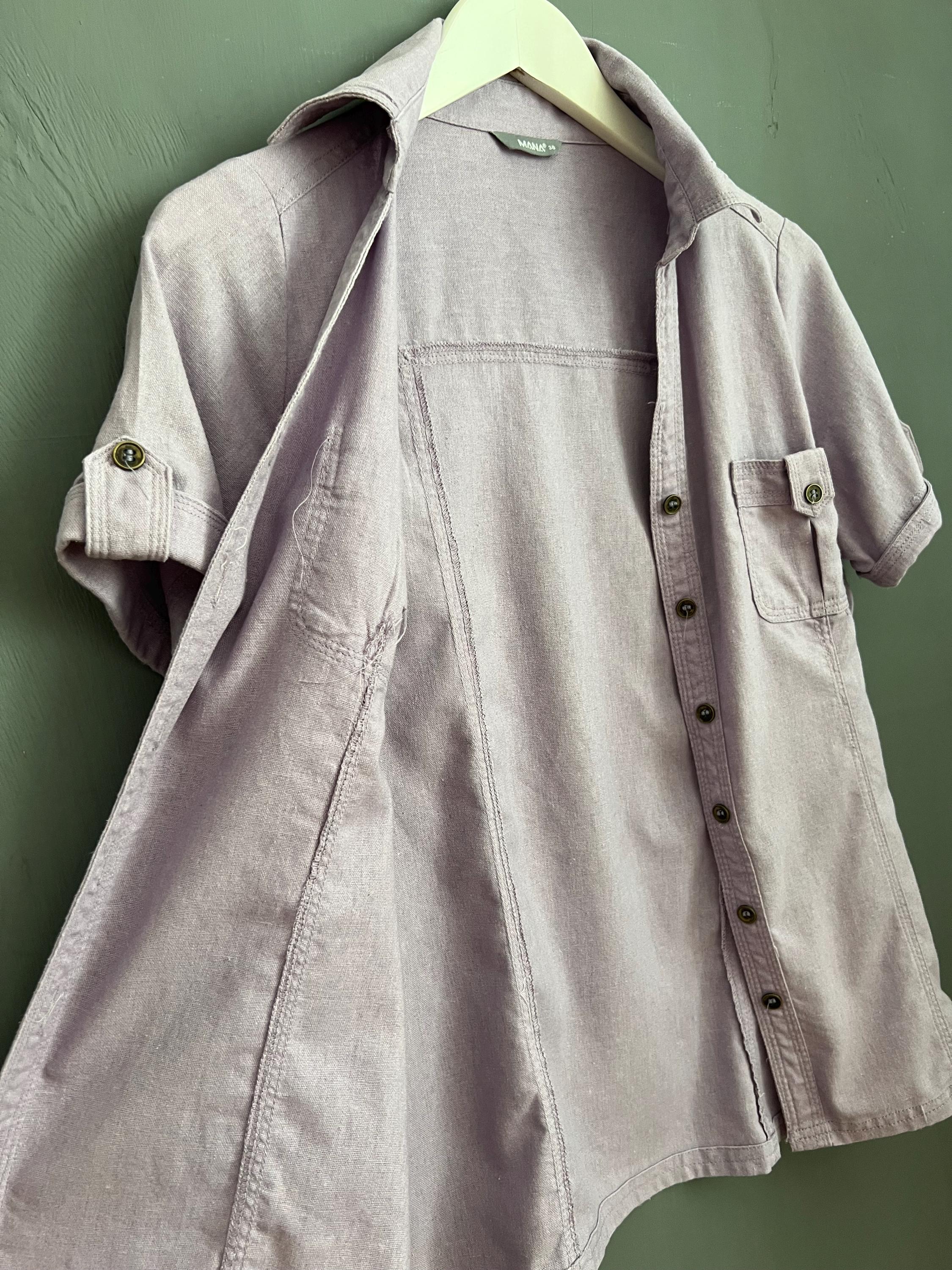 Chemise oversize en velours lavande SONIA – F.A.M. Paris