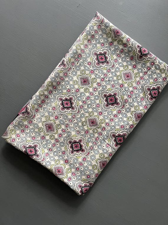 Vtg Huge Block Printed Shawl Rectangular Wrap Gra… - image 7